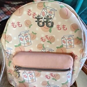 Peach Milk Print Backpack